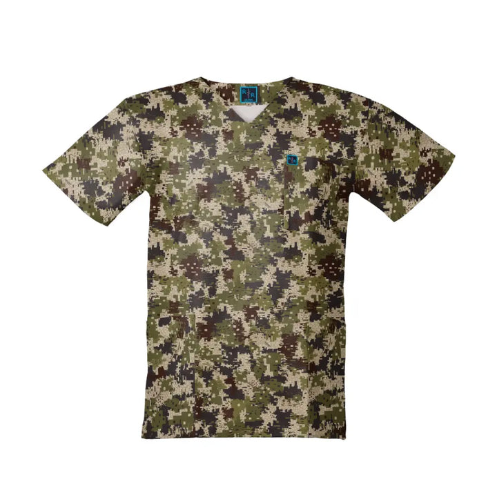 Surgical Scrub Top - Pixelate Camo (Medium Weight)