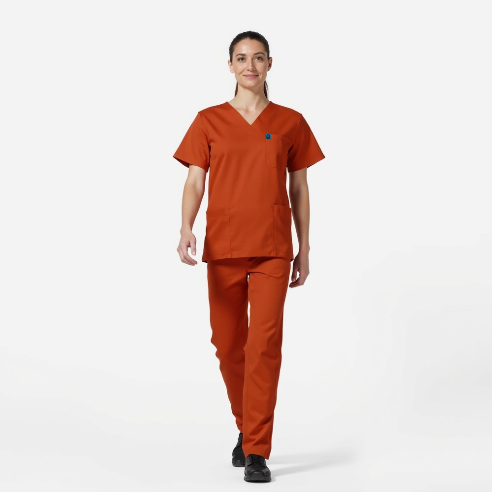 Surgical Scrub Set - Rust Orange