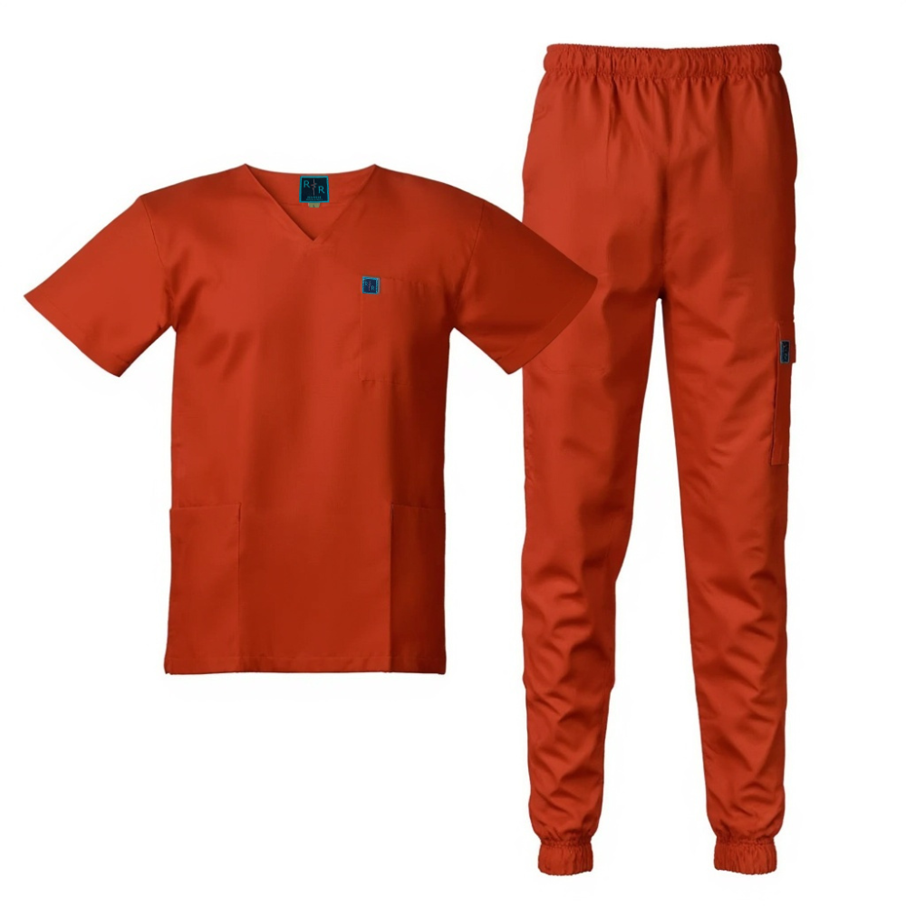 Surgical Scrub Trouser Cuffed - Rust Orange