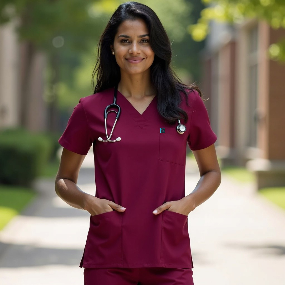 Maroon Surgical Scrub Set