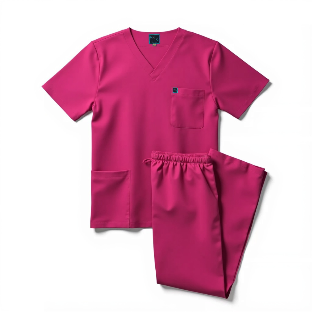Cerise Pink Surgical Scrubs Set