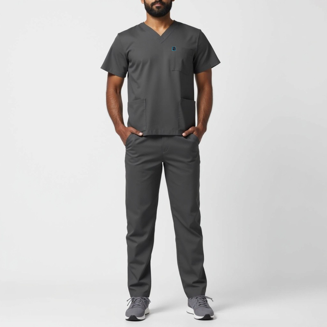 Grey Surgical Scrub Set