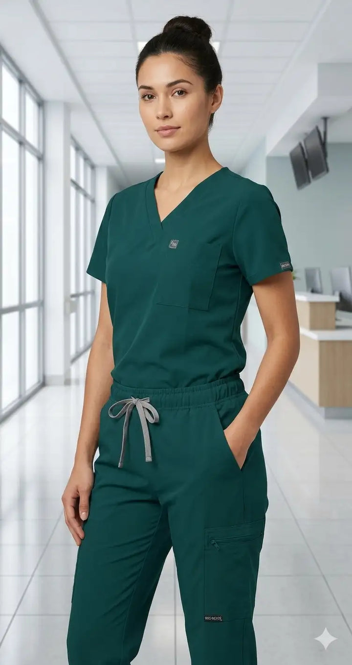 Ladies Petrol Scrub Set