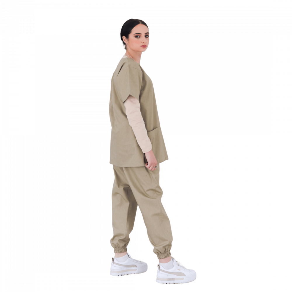 Khaki Surgical Scrubs Sets (Medium Weight)