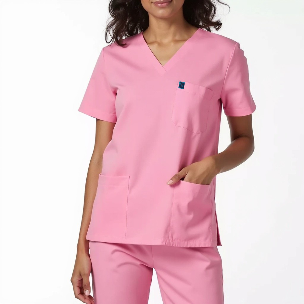 Surgical Scrub Top - Berry Pink