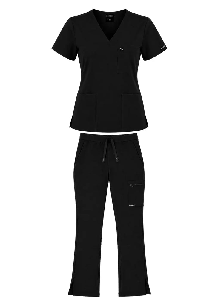 Ladies Black Scrub Set