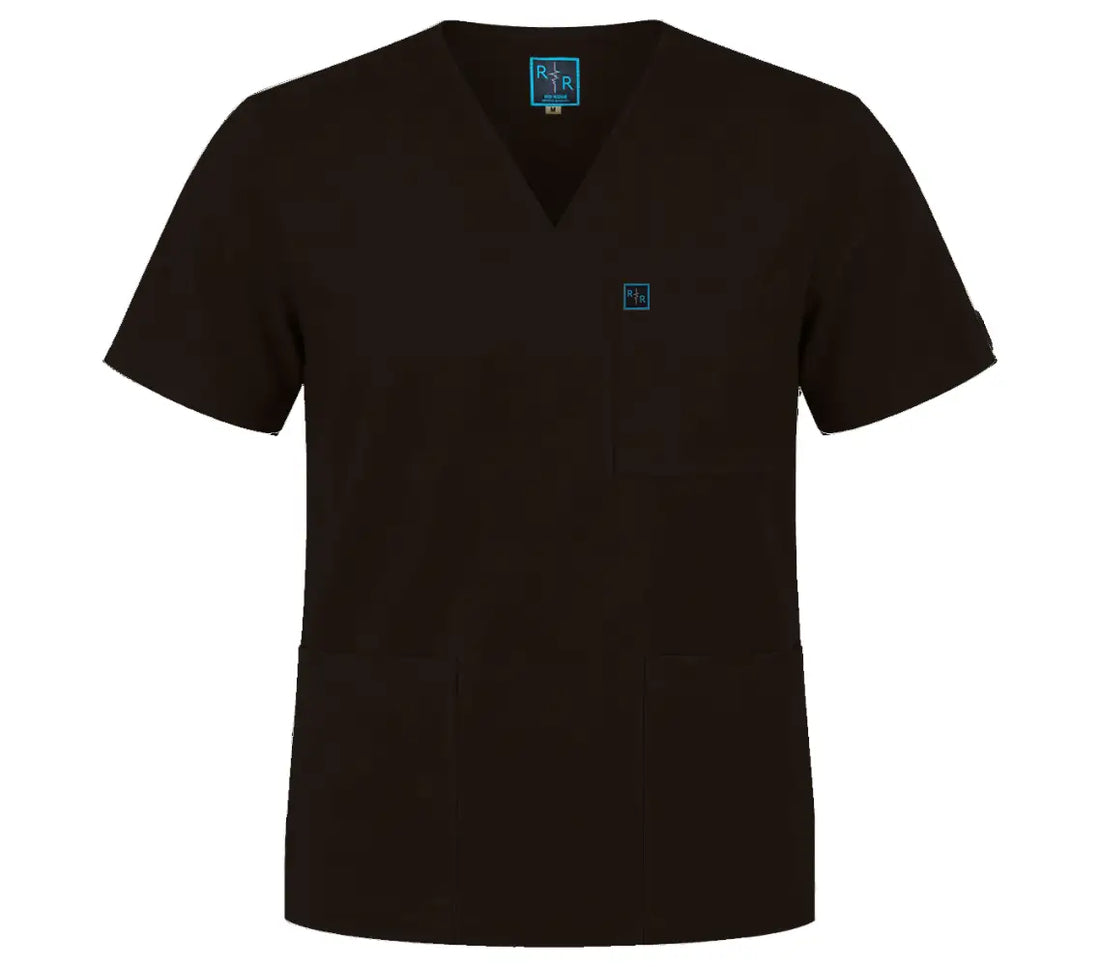 Surgical Scrub Top - Choc Brown