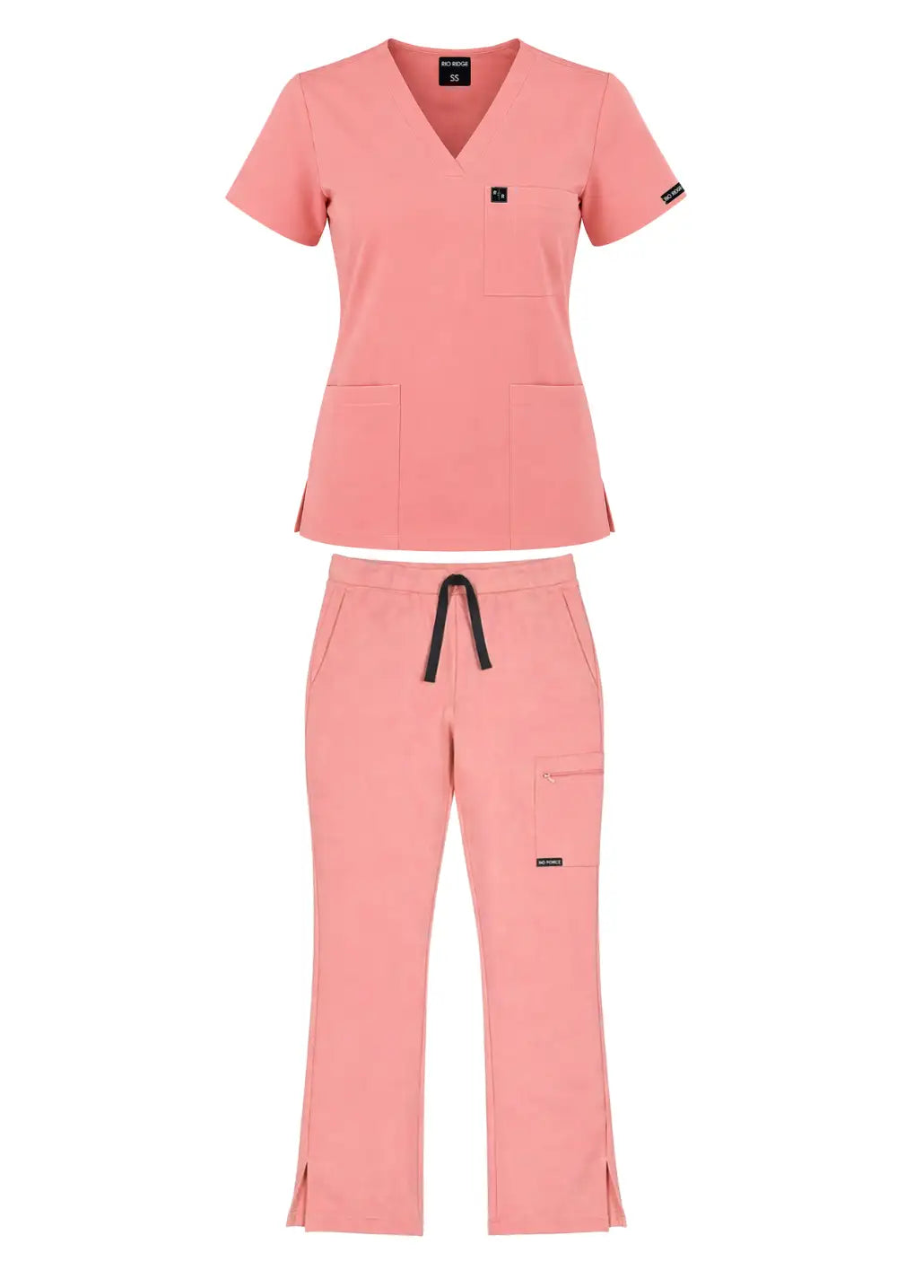 Ladies Coral Scrub Set