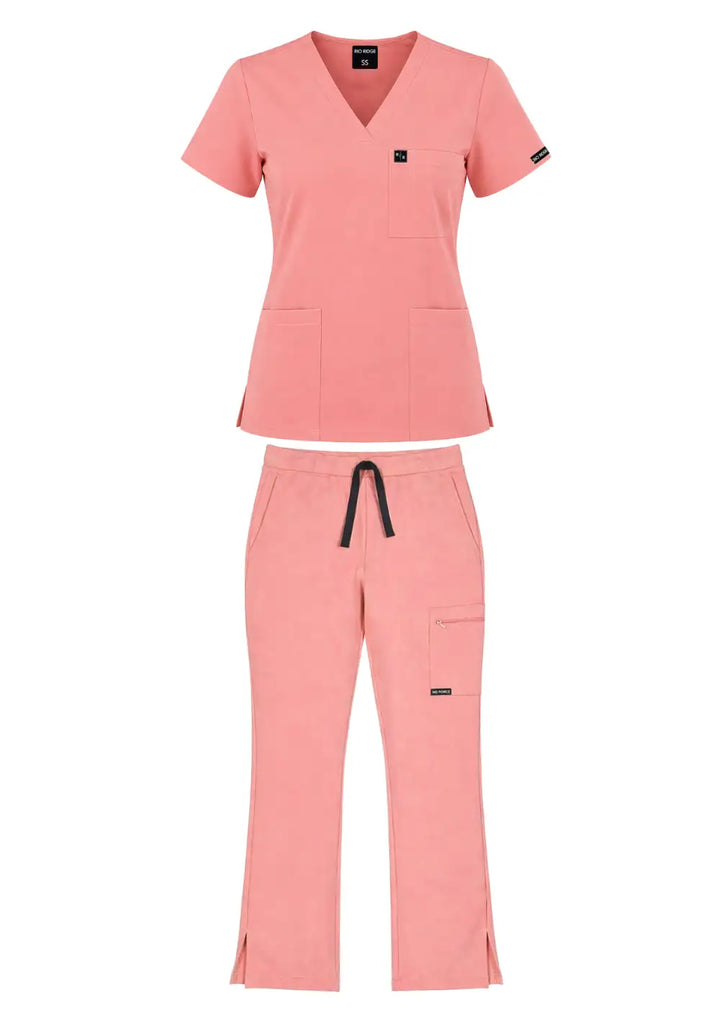 Ladies Coral Scrub Set