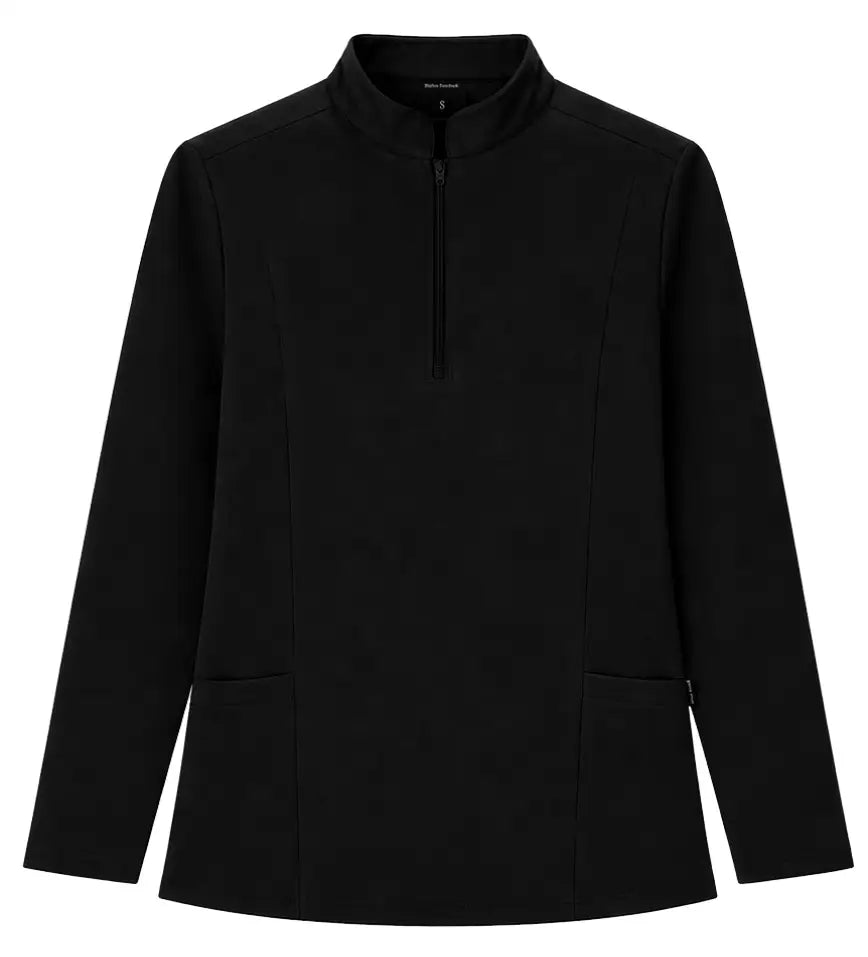 Ladies Hijab Scrub Top Black