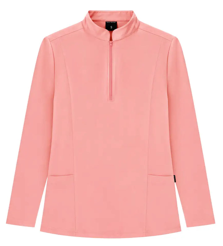 Ladies Hijab Scrub Top - Coral
