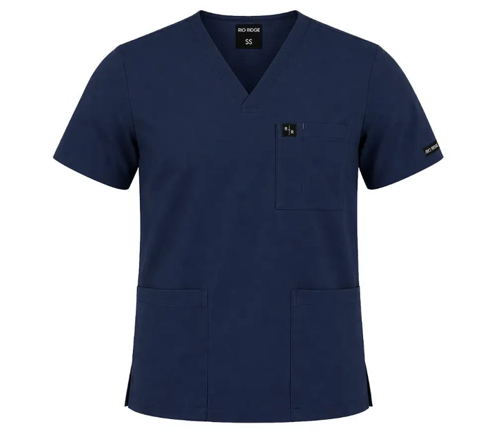 Mens Basic Scrub Top - Navy