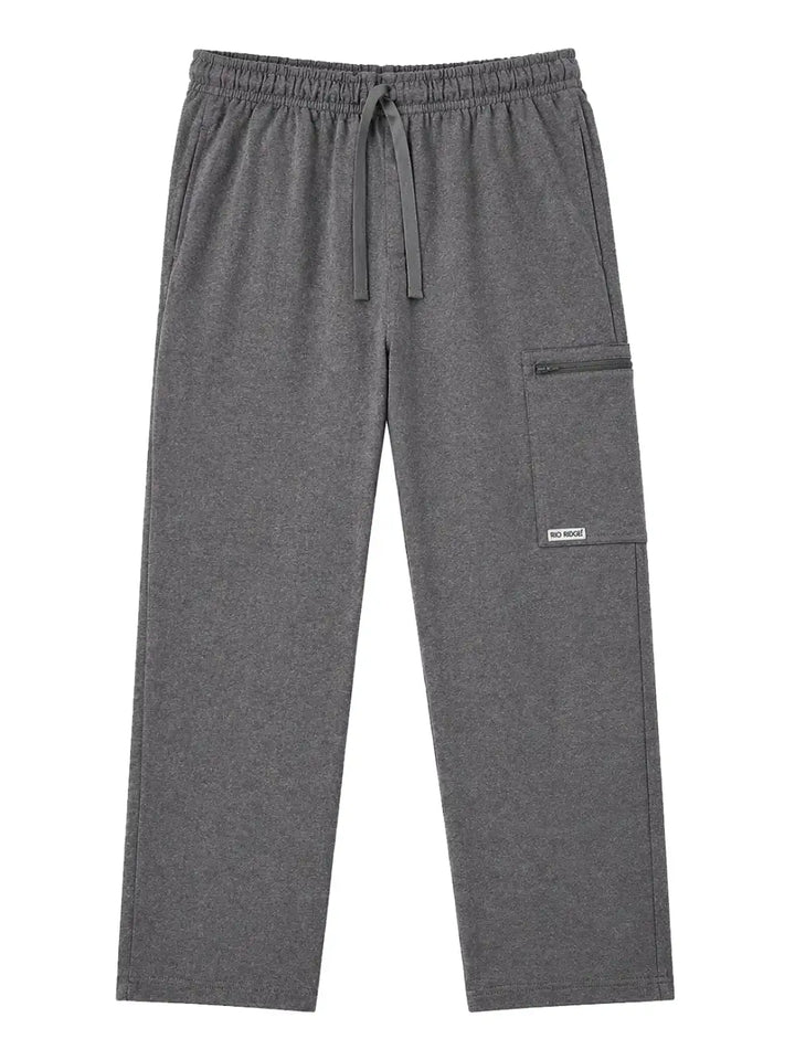 Mens Basic Scrub  Pant - Melange Grey