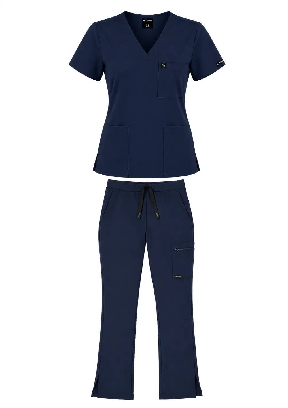 Ladies Navy Scrub Set