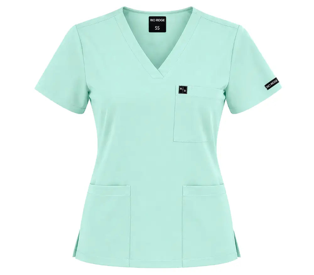 Ladies Basic Scrub Top - Mint