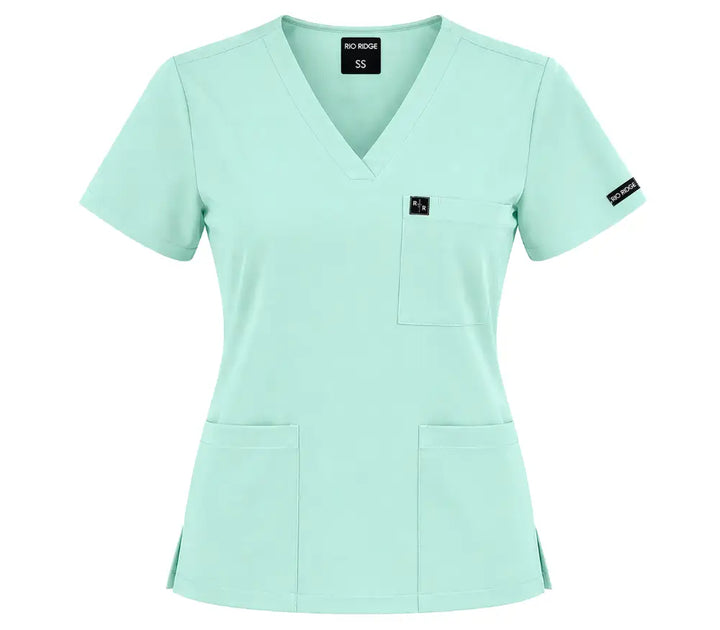 Ladies Basic Scrub Top - Mint