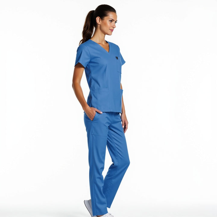 New School Blue Scrub Set