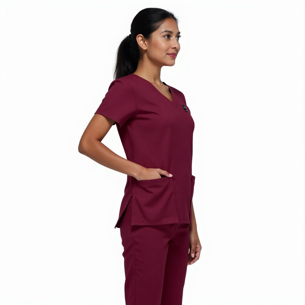 Maroon Surgical Scrub Set
