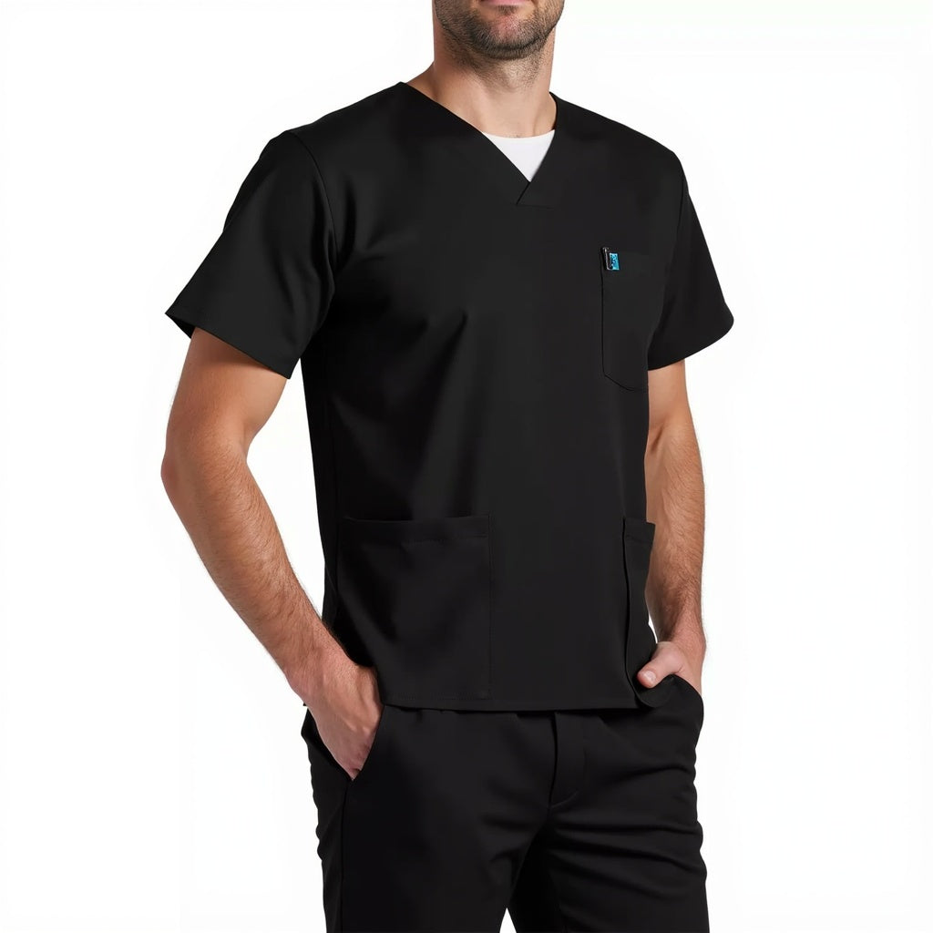 Surgical Scrub Top Black