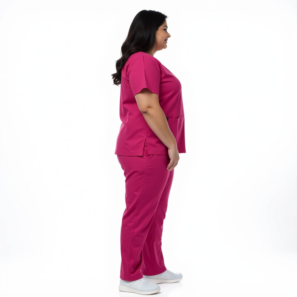 Cerise Pink Surgical Scrubs Set