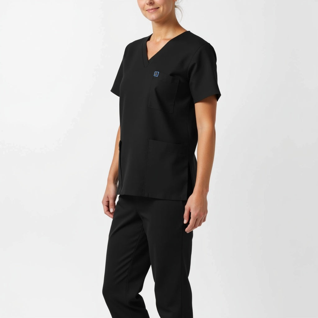 Surgical Scrub Top Black