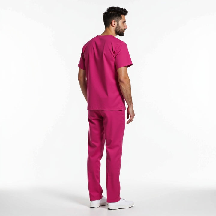 Cerise Pink Surgical Scrubs Set