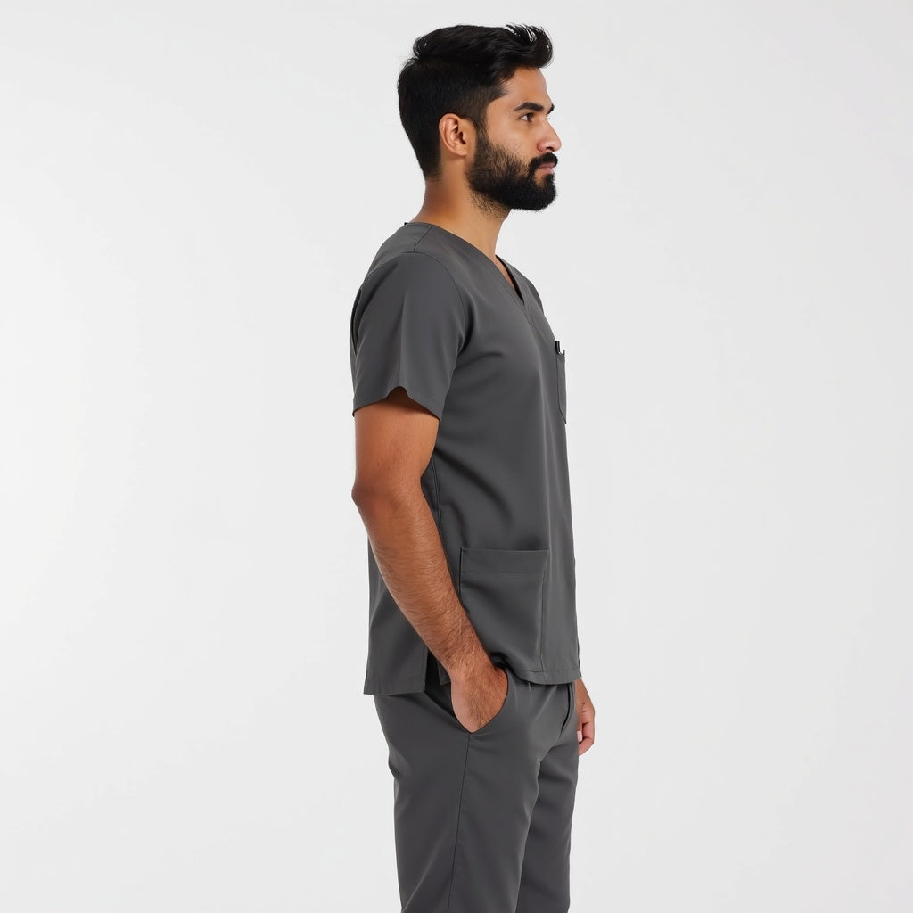 Grey Surgical Scrub Set