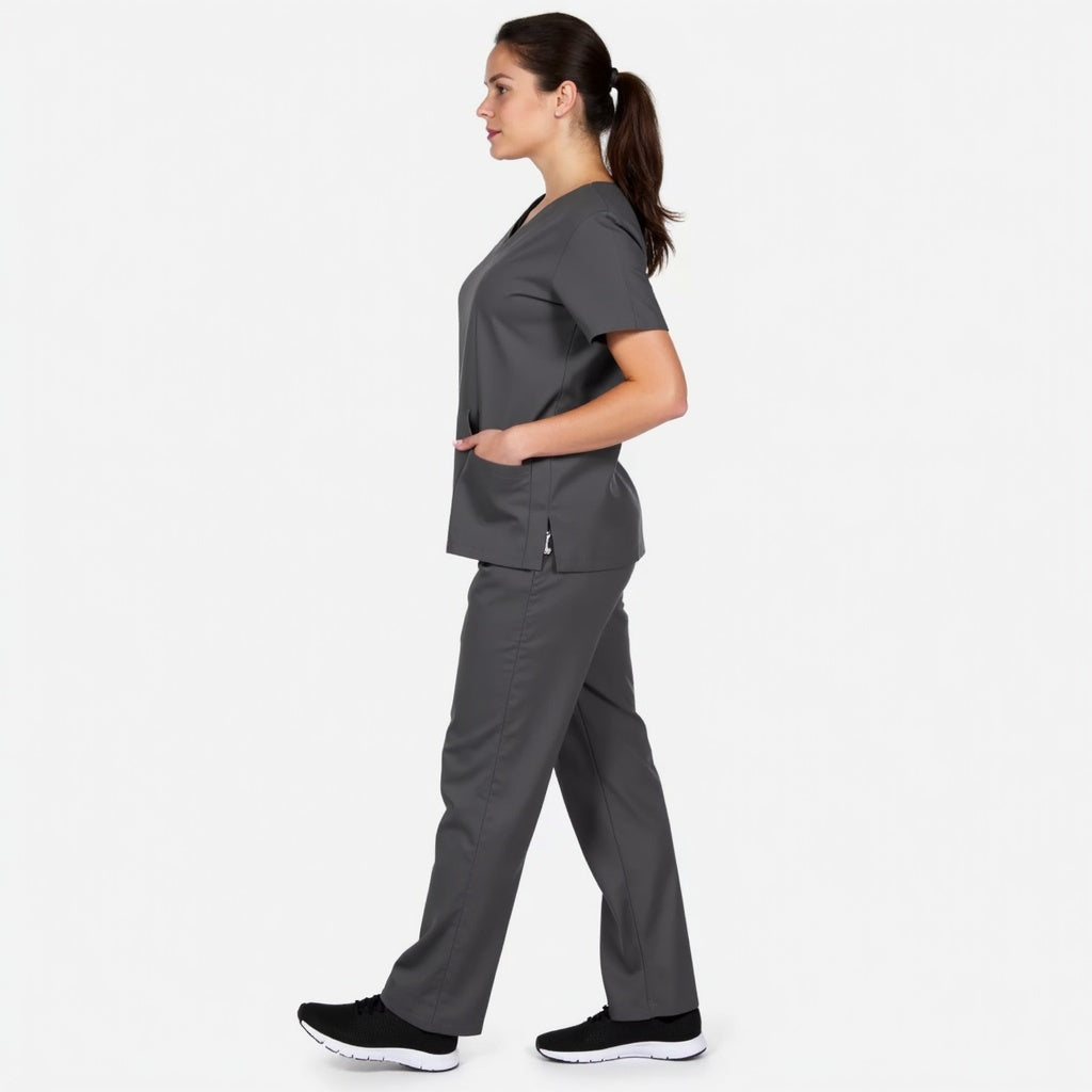 Grey Surgical Scrub Set