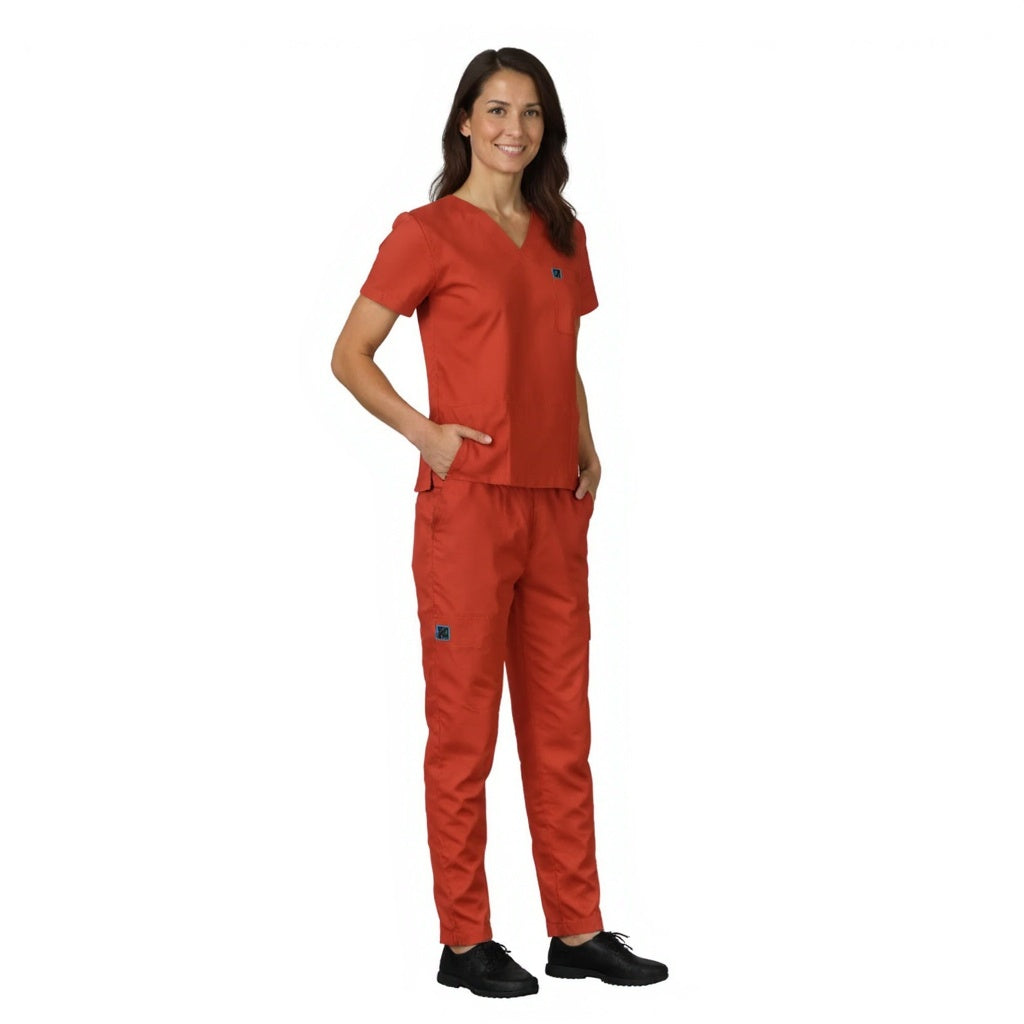 Surgical Scrub Set (Cuffed) - Rust Orange