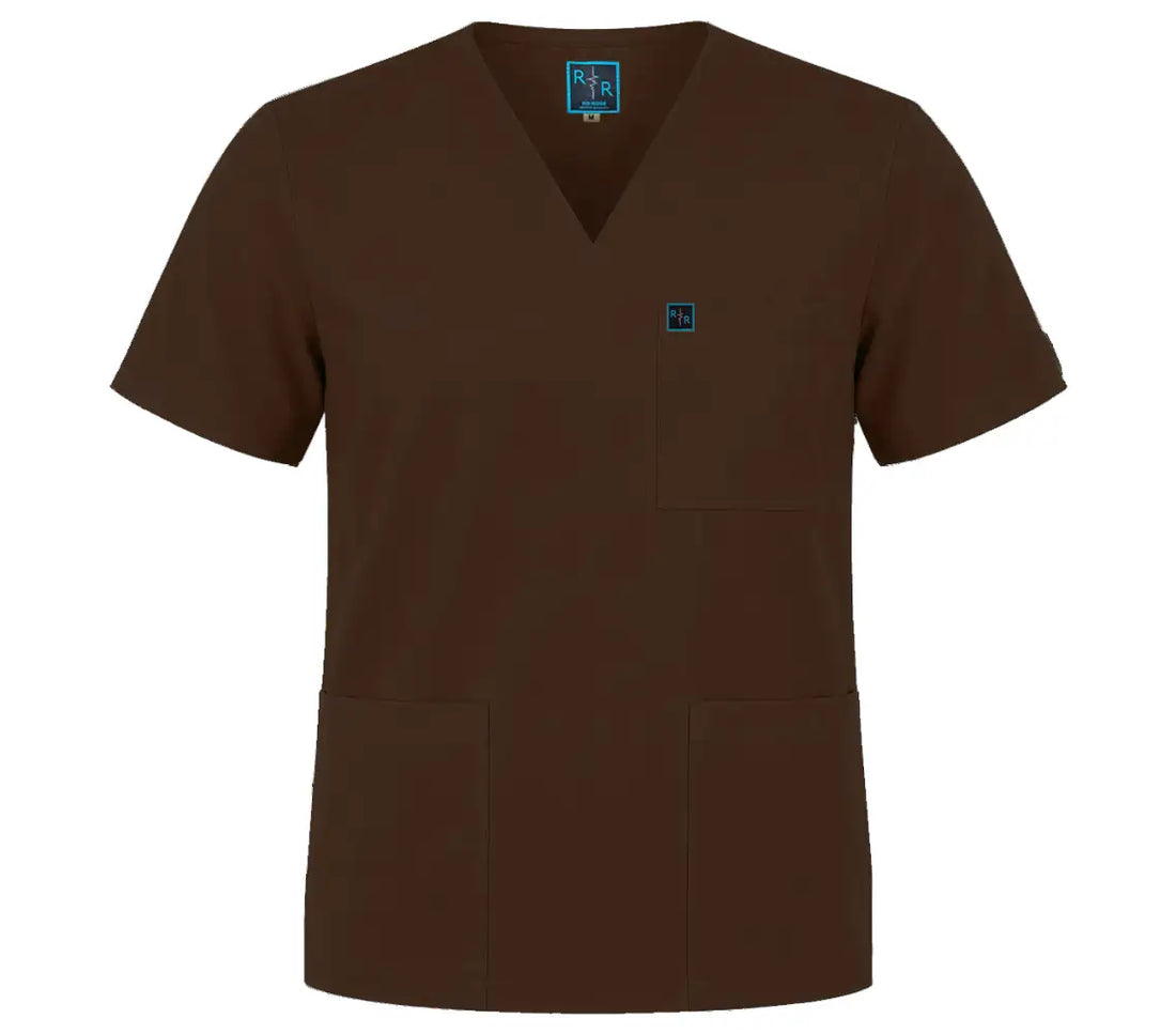 Surgical Scrub Top - Pecan Brown